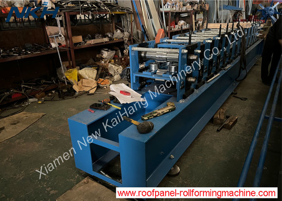 Track 100 Roof Roll Forming Machine Hydraulic Cutting For Stud, Stud and Track C purlin machine