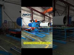 Odwijak hydrauliczny z podwójną głowicą o udźwigu 5 ton i wózkiem załadowczym